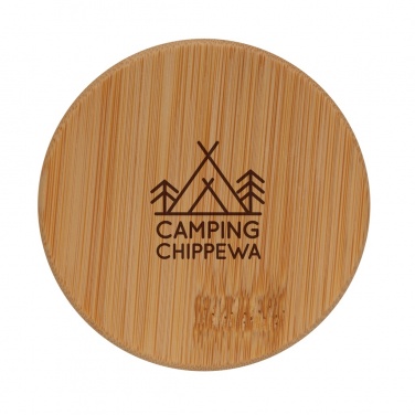 Logo trade corporate gifts picture of: Double wall borosilicate glass with bamboo lid 250ml 2pc set
