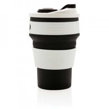 Logo trade promotional giveaways image of: Foldable silicone cup