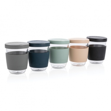 Logotrade promotional products photo of: Ukiyo borosilicate glass with silicone lid and sleeve