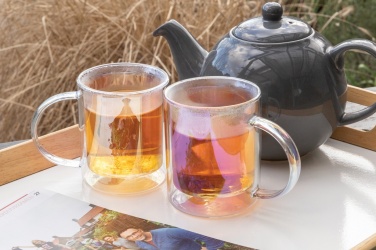 Logotrade corporate gifts photo of: Deluxe double wall electroplated glass mug