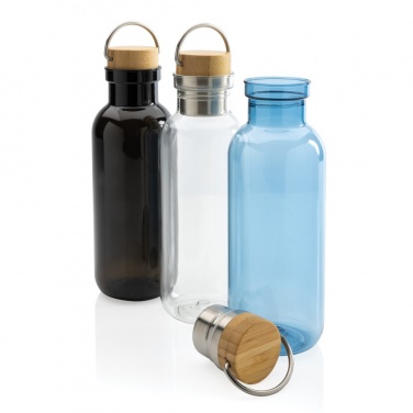 Logo trade advertising products picture of: RCS RPET bottle with bamboo lid and handle