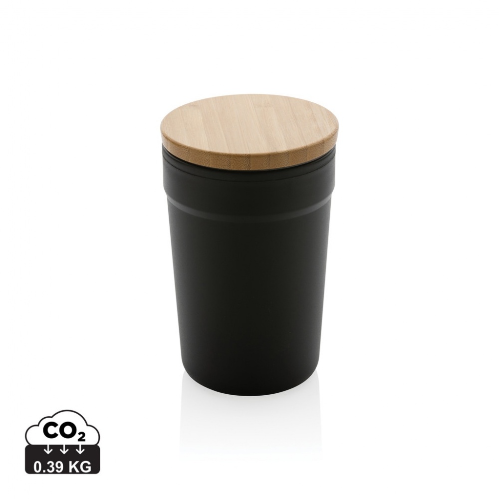 Logo trade corporate gifts picture of: GRS certified recycled PP mug with bamboo lid