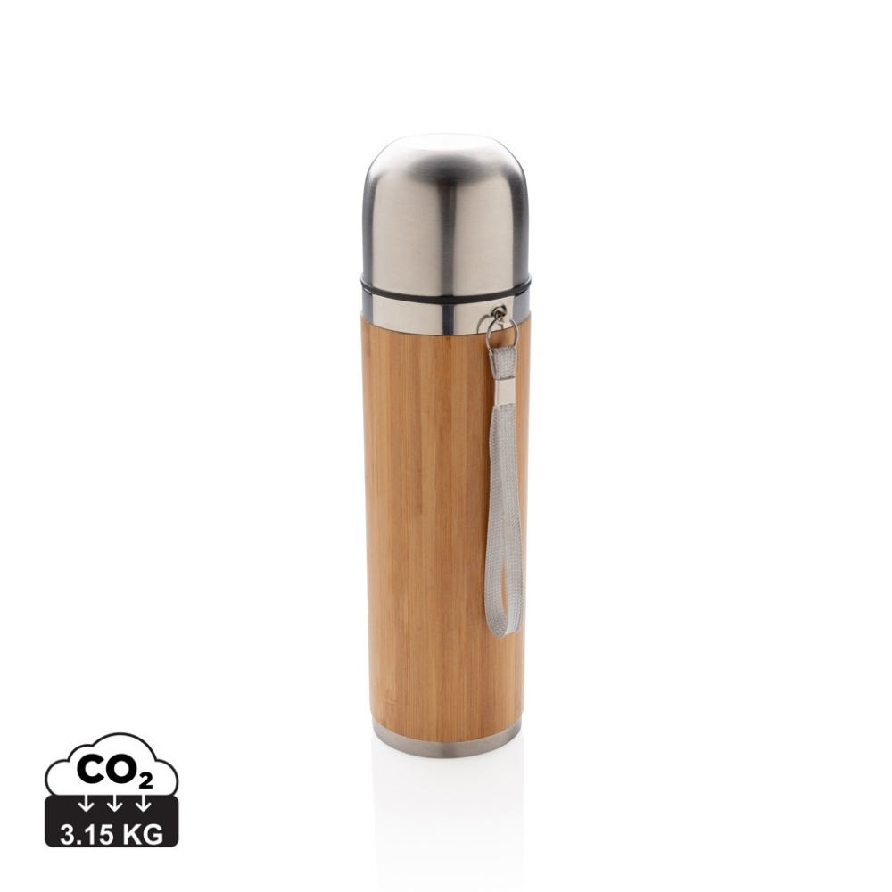 Logotrade corporate gift image of: Bamboo vacuum travel flask