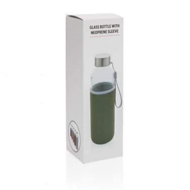 Logo trade advertising products picture of: Glass bottle with neoprene sleeve