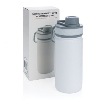 Logo trade promotional merchandise picture of: Vacuum stainless steel bottle with sports lid 550ml