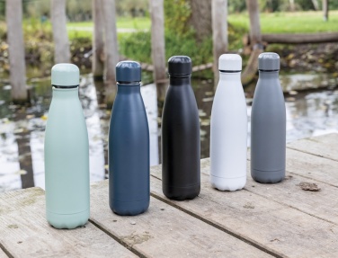 Logo trade promotional merchandise photo of: Solid colour vacuum stainless steel bottle 500 ml