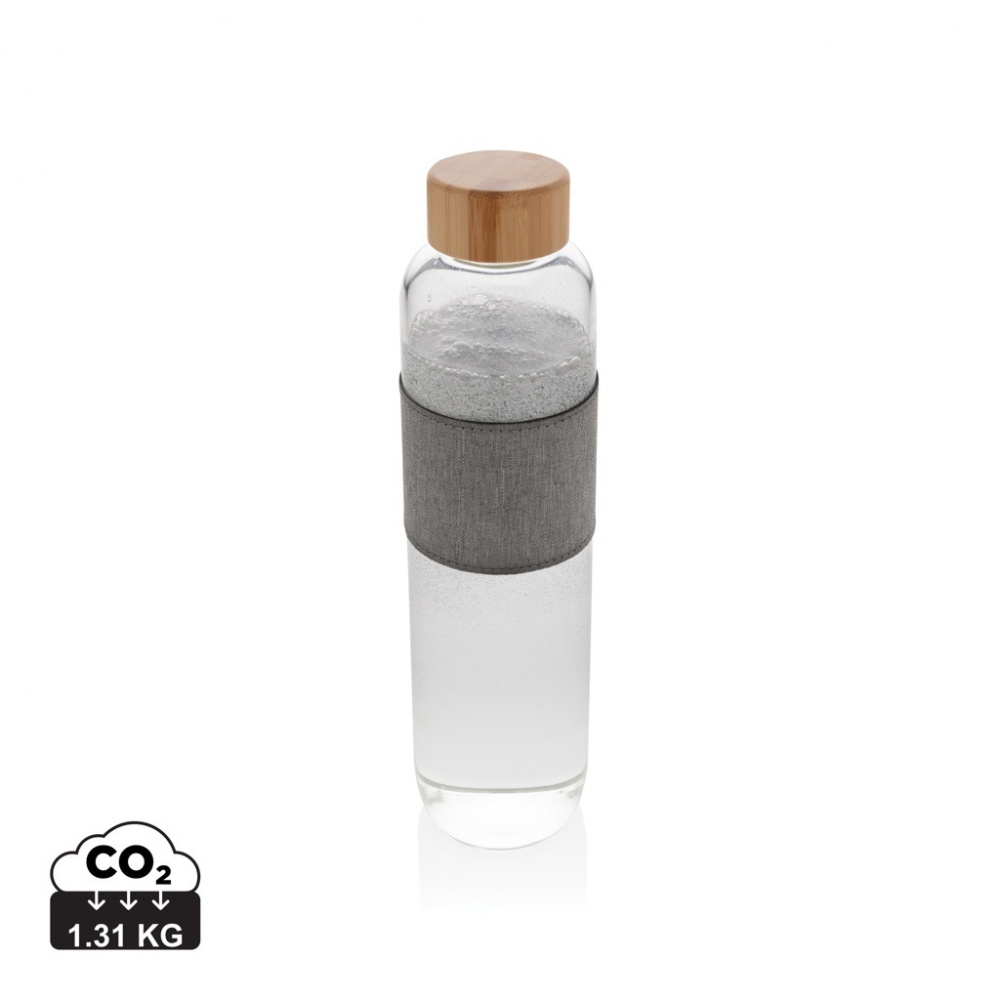 Logotrade promotional giveaway picture of: Impact borosilicate glass bottle with bamboo lid
