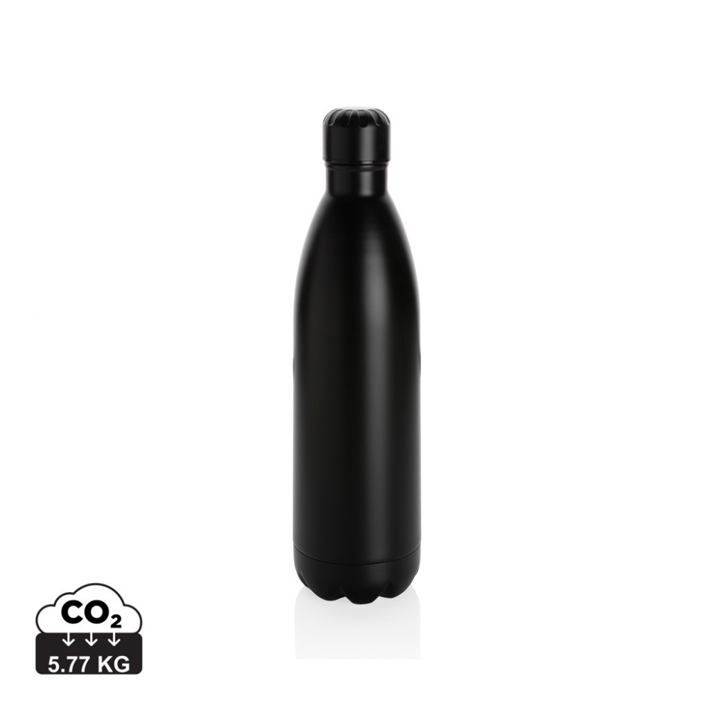 Logo trade promotional item photo of: Solid colour vacuum stainless steel bottle 1L