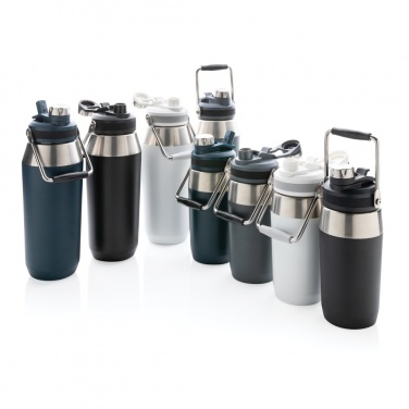 Logotrade business gift image of: Vacuum stainless steel dual function lid bottle 1L