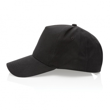 Logo trade promotional gifts image of: Impact 5 panel 190gr Recycled cotton cap with AWARE™ tracer