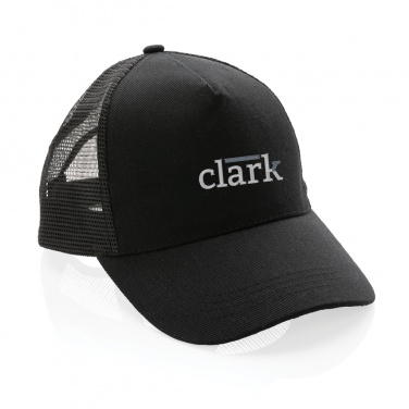 Logo trade promotional giveaways picture of: Impact AWARE™ Brushed rcotton 5 panel trucker cap 190gr