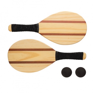 Logotrade promotional product picture of: Wooden frescobol tennis set
