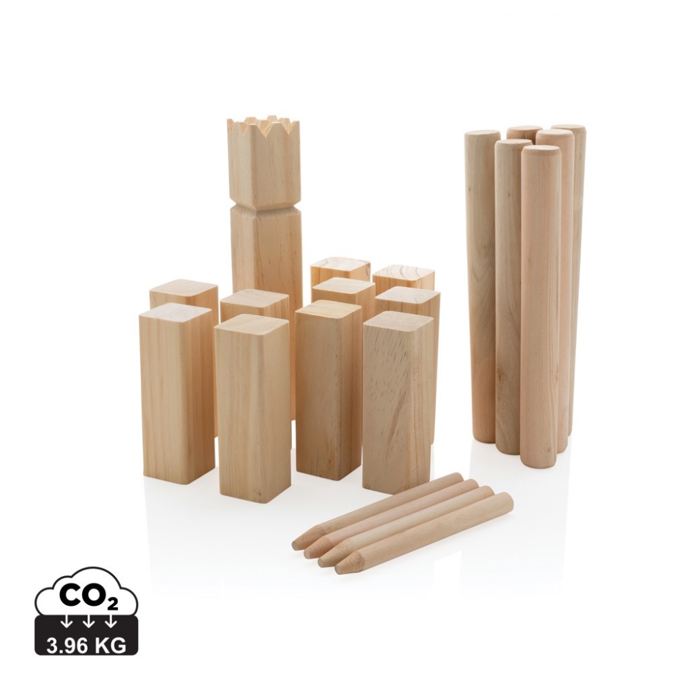 Logo trade business gifts image of: Wooden kubb set