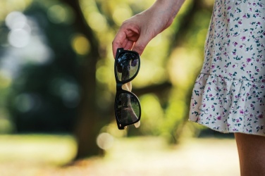 Logo trade promotional giveaway photo of: Bamboo and RCS recycled plastic sunglasses