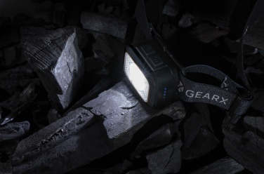 Logo trade promotional gifts image of: Gear X RCS rPlastic heavy duty head torch