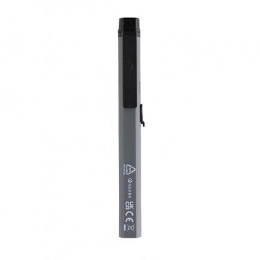 Logo trade business gifts image of: Gear X RCS recycled plastic USB rechargeable pen light