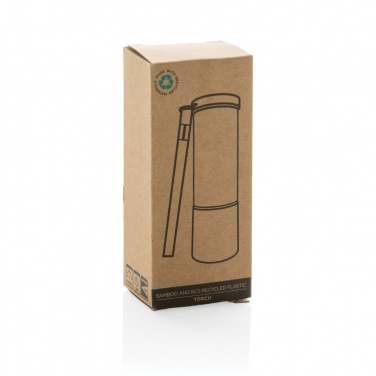 Logo trade advertising product photo of: Bamboo and RCS certfied recycled plastic torch