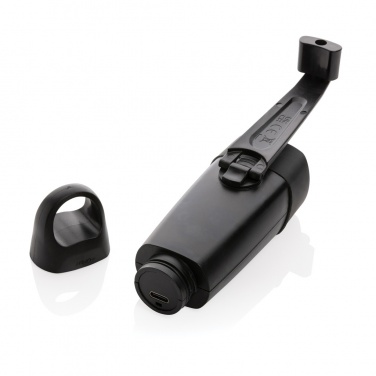 Logo trade promotional products image of: Lightwave RCS rplastic USB-rechargeable torch with crank