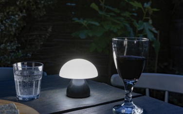 Logo trade promotional merchandise photo of: Luming RCS recycled plastic USB re-chargeable table lamp