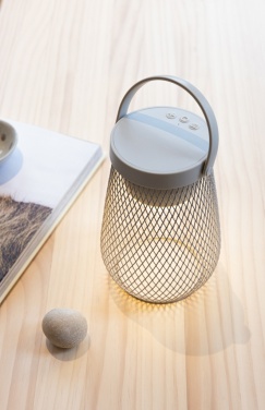 Logo trade advertising product photo of: Aurora RCS recycled plastic USB re-chargeable table lamp
