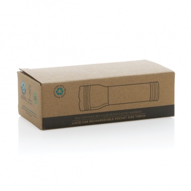 Logotrade advertising product picture of: Lucid 1W RCS certified recycled plastic & bamboo torch