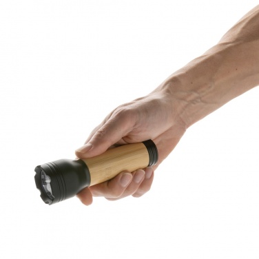 Logotrade promotional giveaway picture of: Lucid 3W RCS certified recycled plastic & bamboo torch