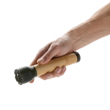 Logotrade promotional item image of: Lucid 5W RCS certified recycled plastic & bamboo torch