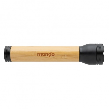 Logo trade promotional gifts image of: Lucid 5W RCS certified recycled plastic & bamboo torch