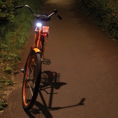 Logotrade promotional merchandise photo of: Lumino RCS recycled plastic USB re-chargeable bike light set