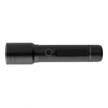 Logotrade promotional products photo of: RCS recycled aluminum USB-rechargeable heavy duty torch