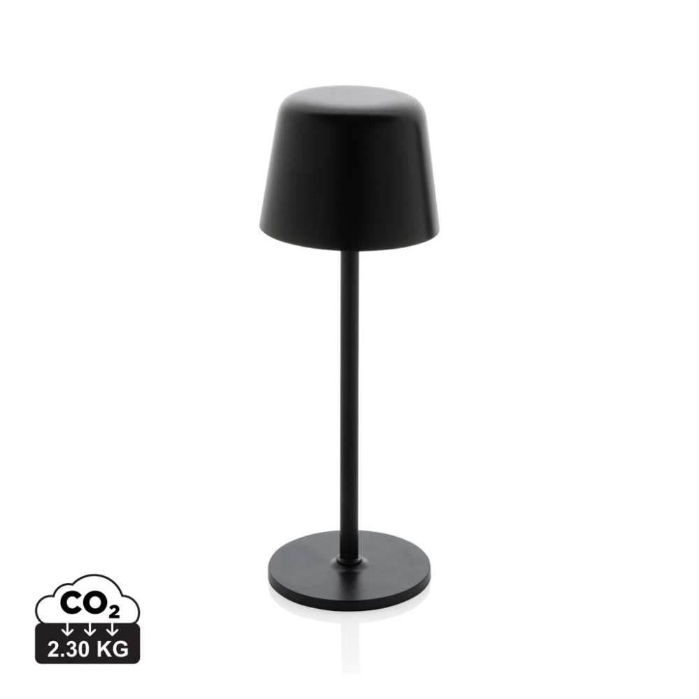 Logo trade promotional products picture of: Zenic RCS recycled plastic USB re-chargable table lamp