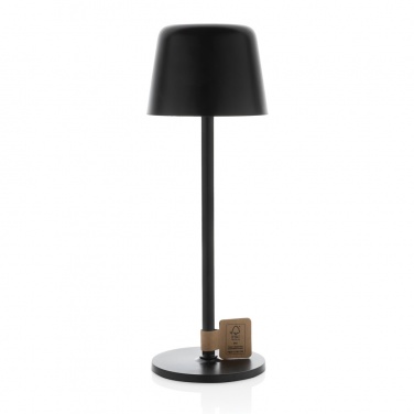 Logo trade promotional gifts picture of: Zenic RCS recycled plastic USB re-chargable table lamp
