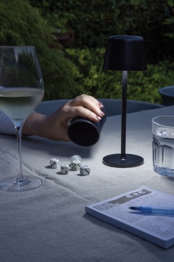 Logo trade promotional item photo of: Zenic RCS recycled plastic USB re-chargable table lamp