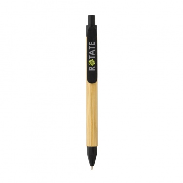 Logo trade promotional merchandise photo of: Write responsible recycled paper barrel pen