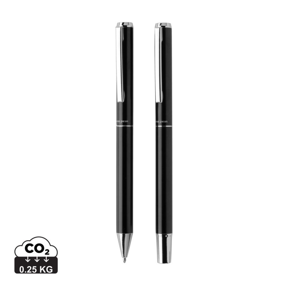 Logotrade promotional products photo of: Swiss Peak Cedar RCS certified recycled aluminum pen set