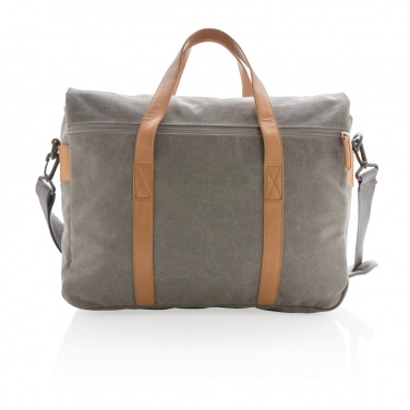 Logo trade promotional items picture of: Canvas laptop bag PVC free