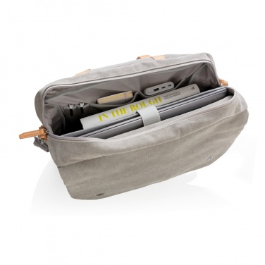 Logo trade promotional giveaway photo of: Canvas laptop bag PVC free