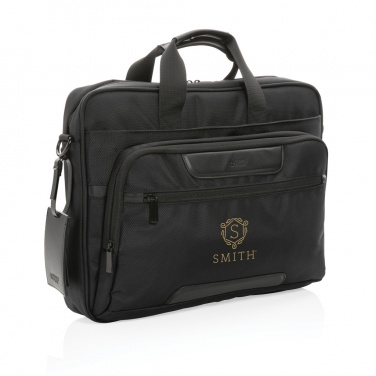 Logo trade promotional giveaway photo of: Swiss Peak AWARE™ RPET Voyager 15.6" laptop bag