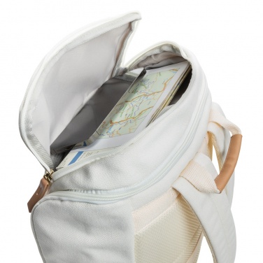 Logotrade advertising product image of: Impact AWARE™ 16 oz. recycled canvas 15" laptop backpack