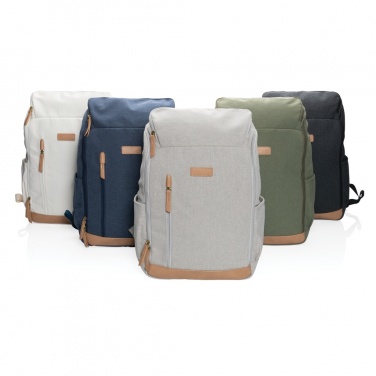 Logotrade promotional gift picture of: Impact AWARE™ 16 oz. recycled canvas 15" laptop backpack