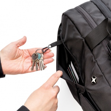 Logo trade promotional giveaways image of: Swiss Peak RFID duffle with suitcase opening
