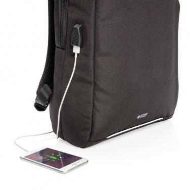 Logo trade advertising products image of: Swiss Peak AWARE™ RFID and USB A laptop backpack