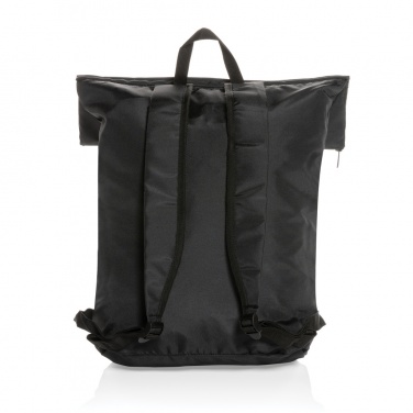 Logo trade corporate gifts image of: Dillon AWARE™ RPET lightweight foldable backpack