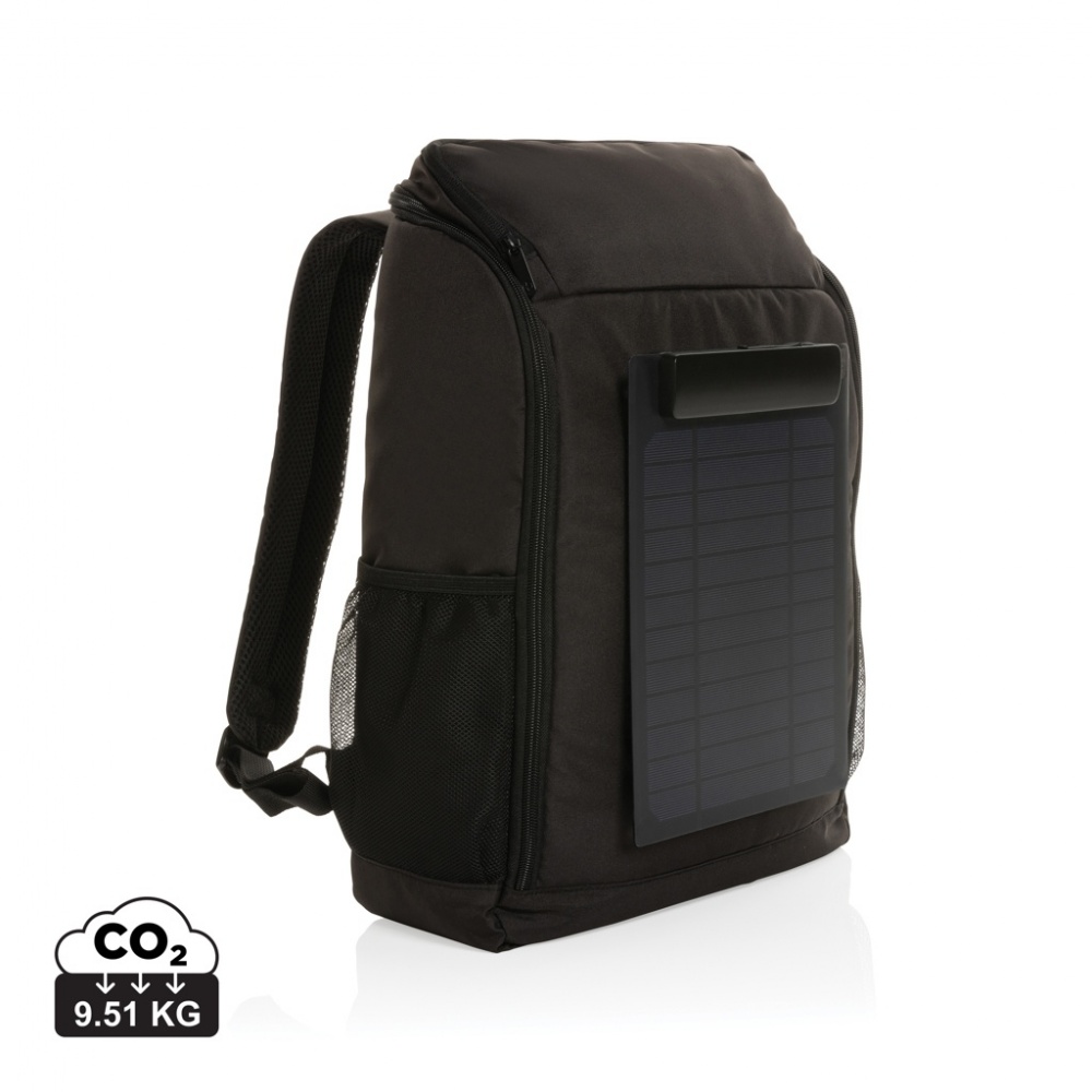Logotrade corporate gifts photo of: Pedro AWARE™ RPET deluxe backpack with 5W solar panel