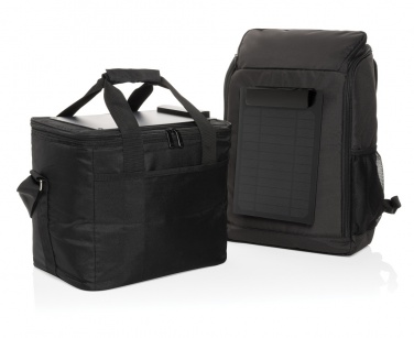 Logo trade advertising products picture of: Pedro AWARE™ RPET deluxe backpack with 5W solar panel