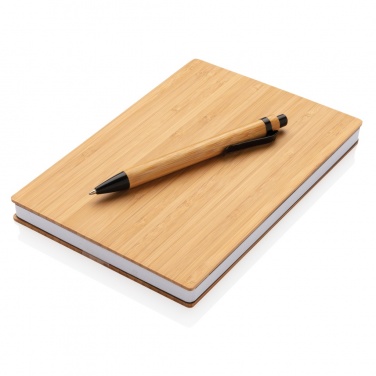 Logo trade advertising product photo of: A5 Bamboo notebook & pen set