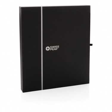 Logo trade promotional gifts image of: Swiss Peak deluxe A5 notebook and pen set