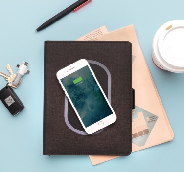 Logotrade promotional gift picture of: Air 5W wireless charging notebook cover A5