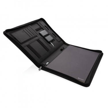 Logo trade advertising products picture of: Air 5W wireless charging portfolio A4 w/ 5000 mAh powerbank