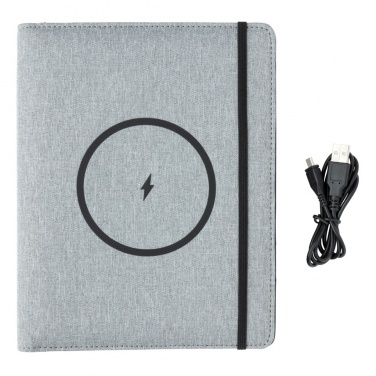 Logotrade advertising product picture of: Air 5W wireless charging notebook with 5000mAh powerbank